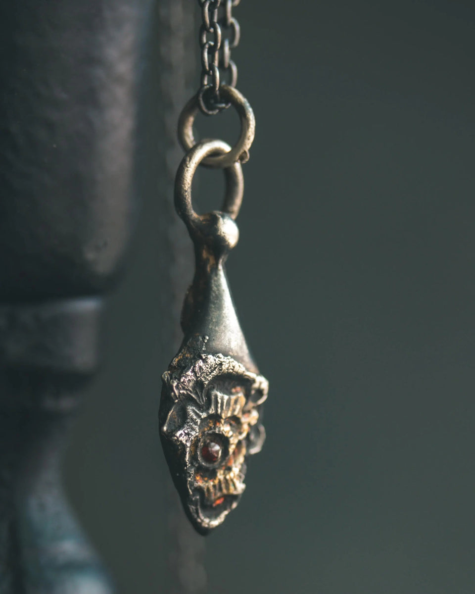 READY TO SHIP – Rose of Death Tarot Amulet with Almandine Garnet | Talisman of Strength and Transformation - Machinations