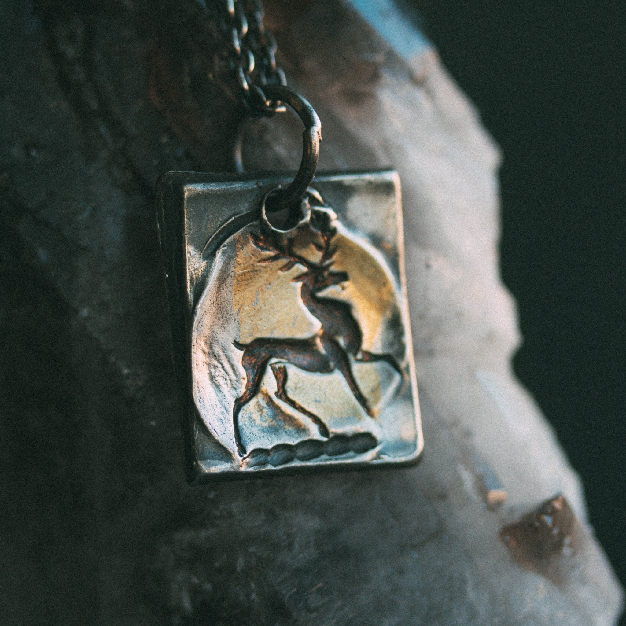 Running Stag Tag Necklace - Machinations