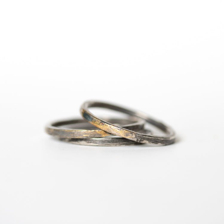 Silver and Gold Band - Thin - Machinations