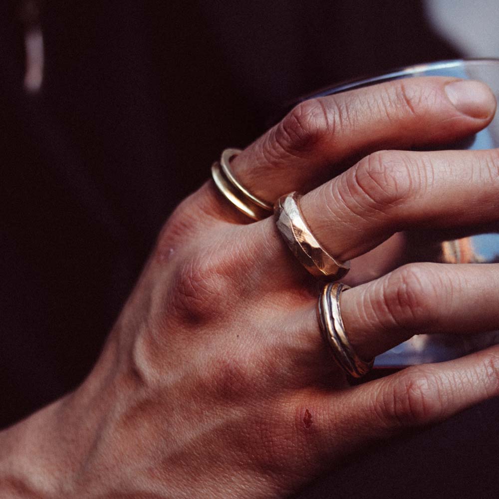 Terra Firma Earth Heavy Gold Ring - Machinations