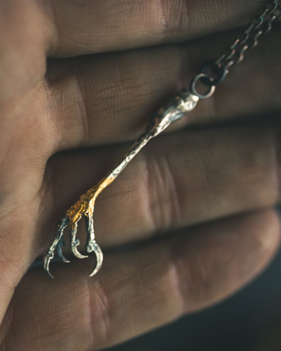 Yaga's Cabinet: Goldfinch Divination Pendant | Sterling Silver | Ethically Found - Machinations