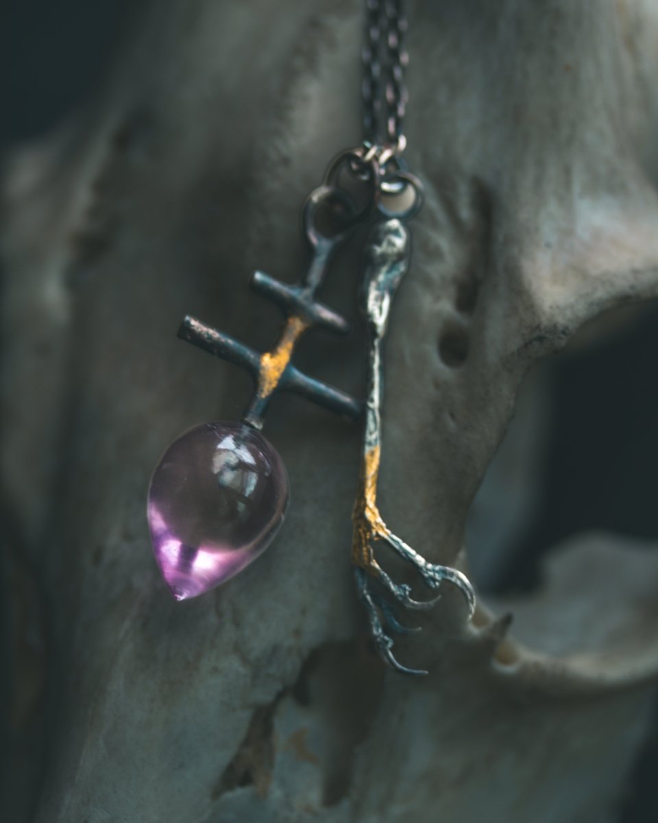 Yaga's Cabinet: Goldfinch Divination Pendant | Sterling Silver | Ethically Found - Machinations