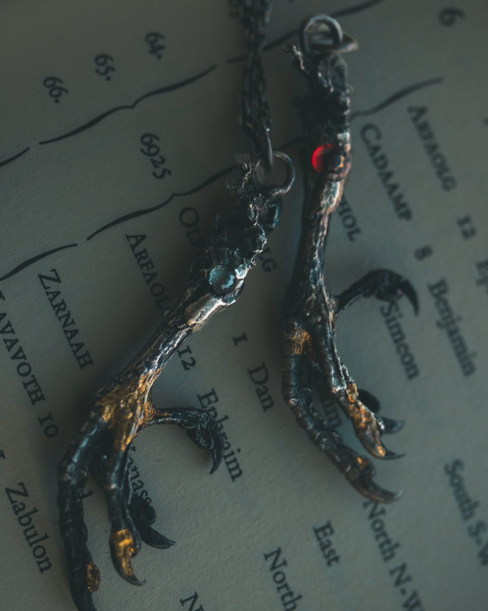 Yaga's Cabinet: Mourning Dove Divination Pendant | Sterling Silver | Rose - Cut Rainbow Moonstone | Ethically Found - Machinations