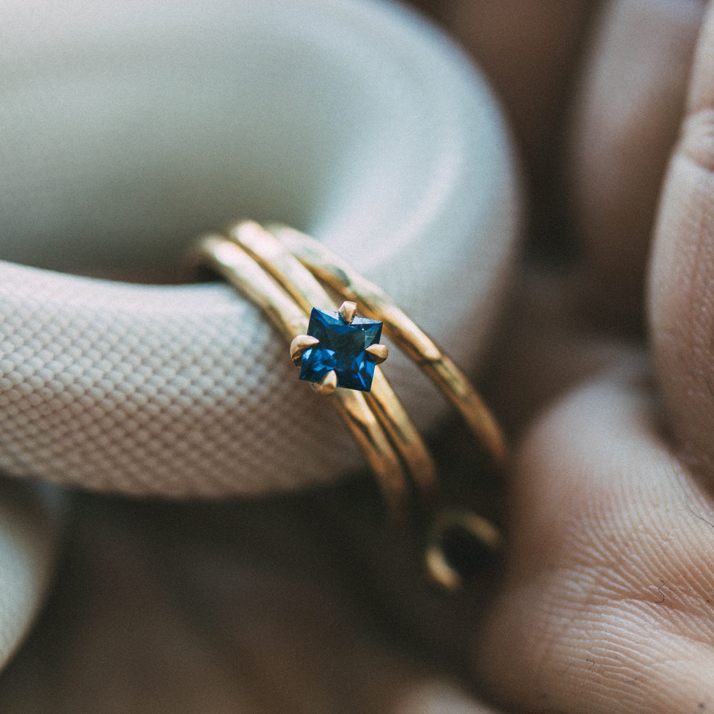 The Lilith Engagement Ring  18K Gold & Sapphire Ring – A Symbol of Equality & Commitment