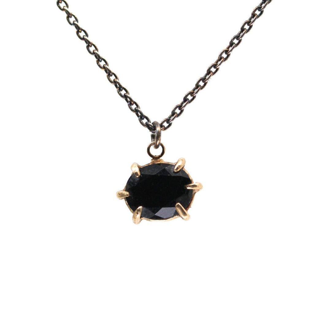 Meteoromance Black Spinel | 14K Gold & Blackened Silver | Talisman of Cosmic Power and Shadow Alchemy - Machinations
